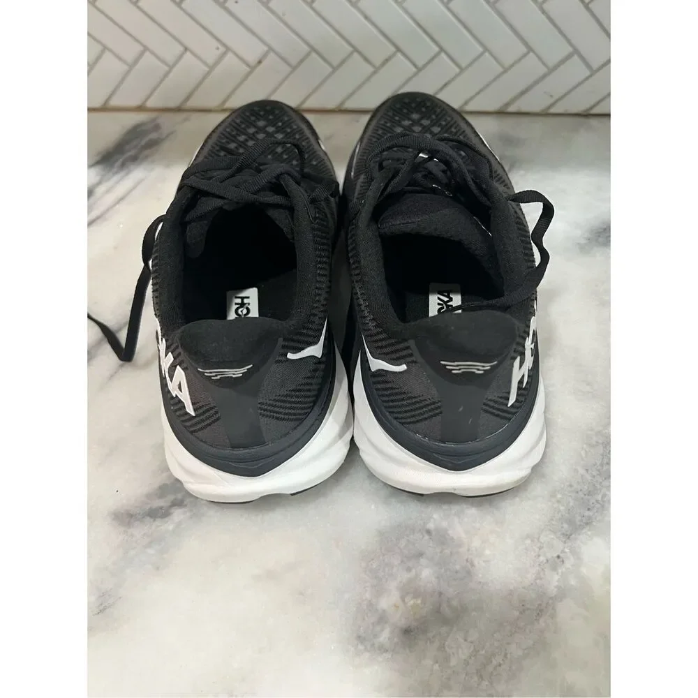HOKA ONE ONE Clifton 9 Men’s Size 10 Black White Running Shoes EU 44